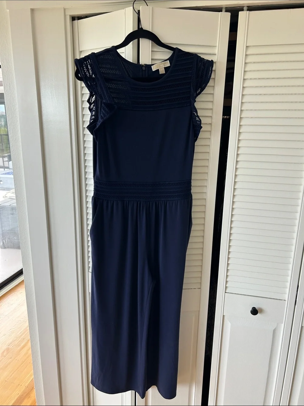 Michael Kors Navy Blue Jumpsuit with Lace Detail